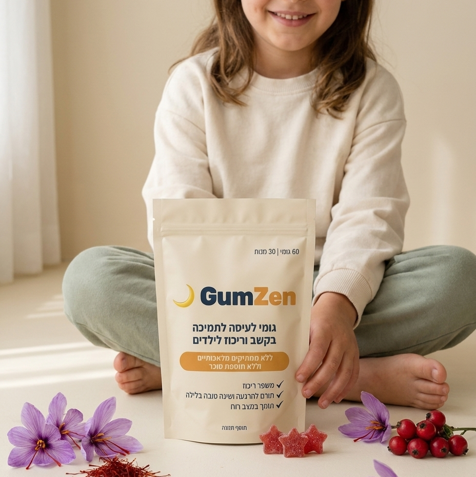 GumZen - גומי לעיסה לתמיכה בקשב ריכוז והרגעה לילדים