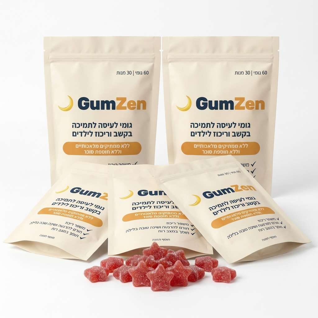 GumZen - גומי לעיסה לתמיכה בקשב ריכוז והרגעה לילדים